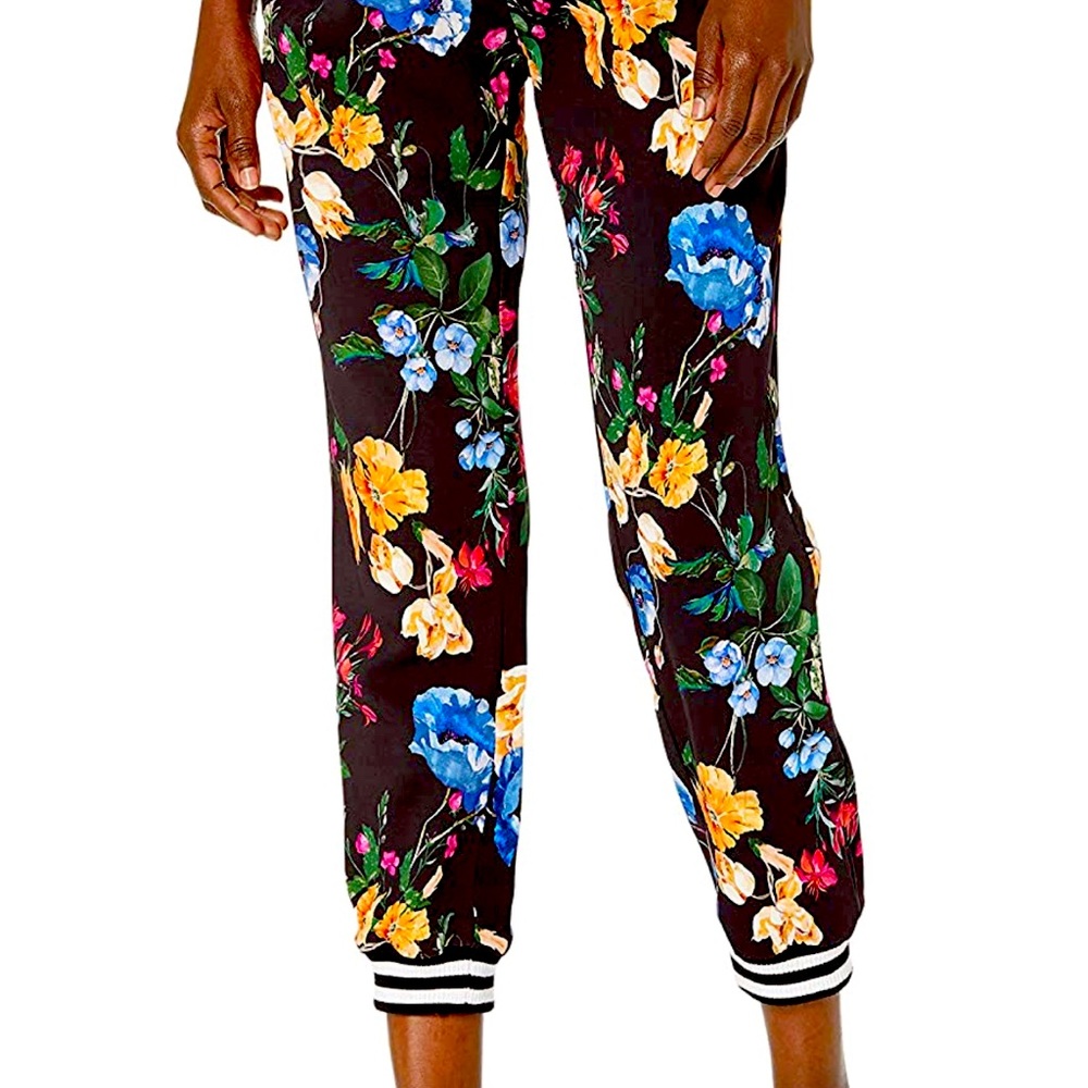 Parker Sotero black calla floral jogger pant